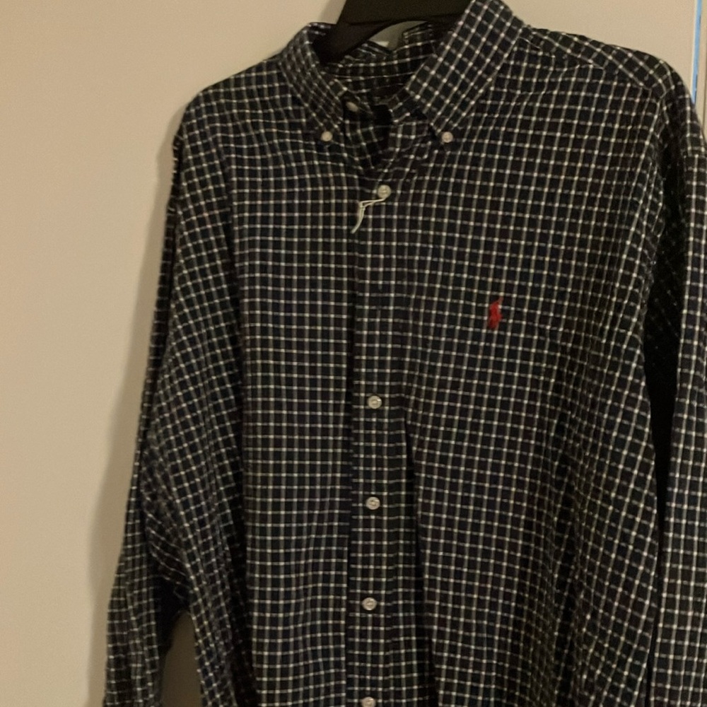 Polo by Ralph Lauren Black and White Casual Button Down Shirt